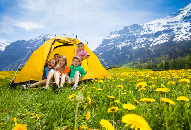 Kid Travel - Camp In The Mountains