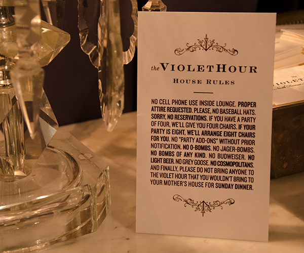 Chicago Hidden Gems: Violet Hour Bar