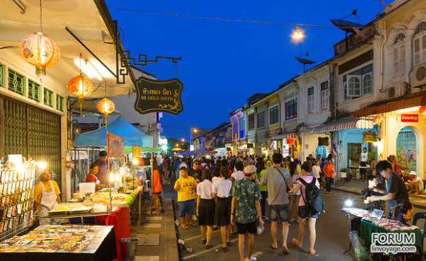 Phuket town at Night
